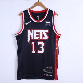Camiseta James Harden #13 Brooklyn Nets 2022 Edición 75 Aniversario City Edition Azul Oscuro