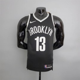 Camiseta James Harden #13 Brooklyn Nets Edición 75 Aniversario Icon Nuevo Negro