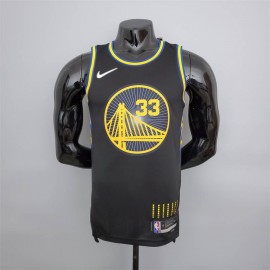 Camiseta James Wiseman #33 Golden State Warriors 2022 Edición 75 Aniversario City Edition Negro