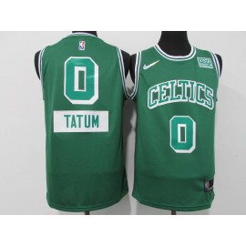 Camiseta Jayson Tatum #0 Boston Celtics Edición 75 Aniversario City Edition Verde