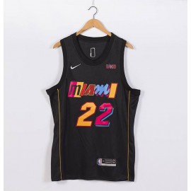 Camiseta Jimmy Butler #22 Miami Heat Edición 75 Aniversario City Edition Negro