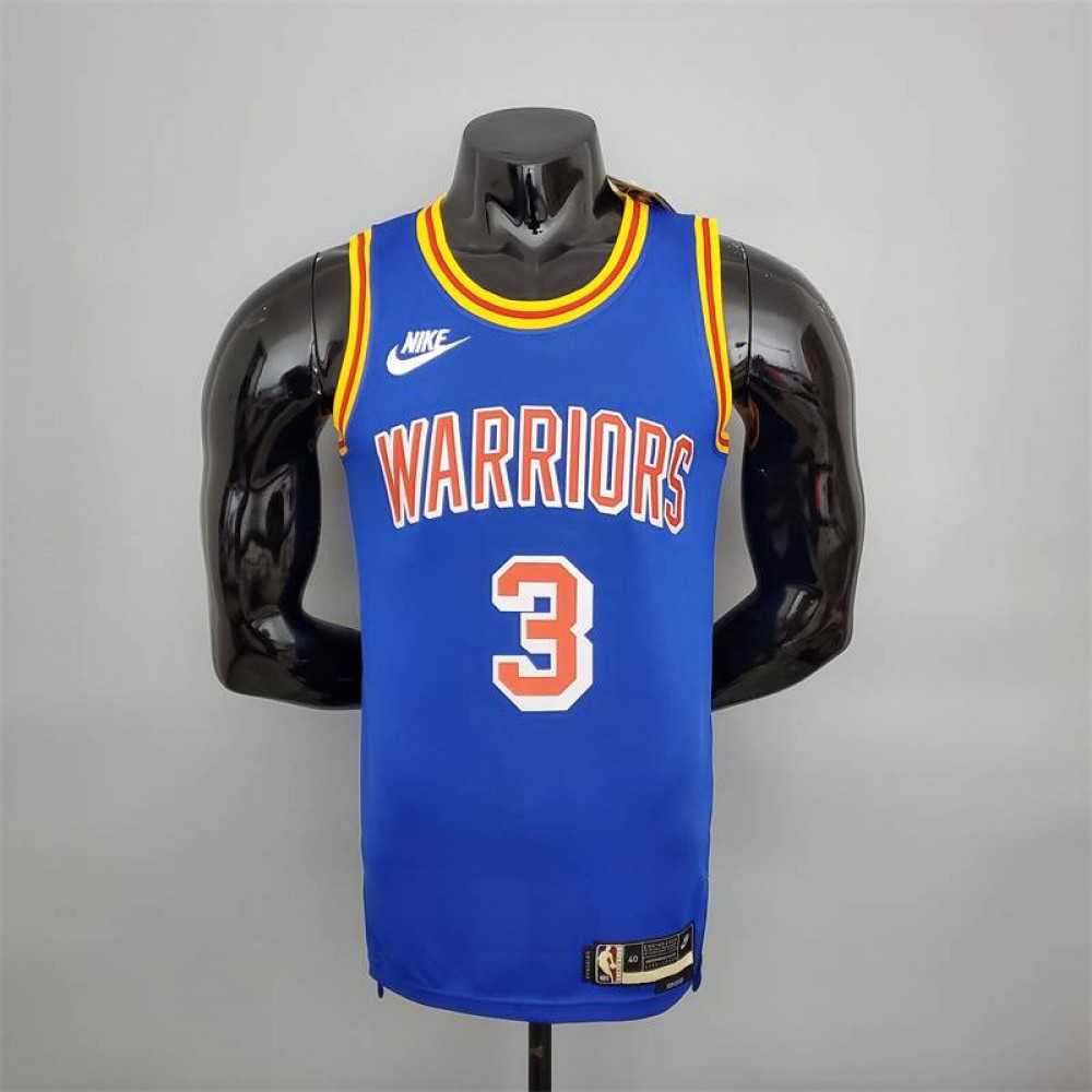 Camiseta Jordan Poole #3 Golden State Warriors Edición 75 Aniversario Clásico Edition Azul  Camiseta Jordan Poole #3 Golden State Warriors Edición 75 Aniversario Clásico Edition Azul