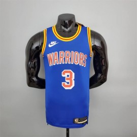Camiseta Jordan Poole #3 Golden State Warriors Edición 75 Aniversario Clásico Edition Azul 