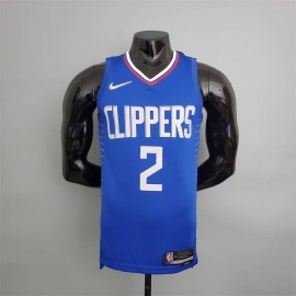 Camiseta Kawhi Leonard #2 Los Angeles Clippers Edición 75 Aniversario Azul