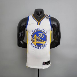 Camiseta Kevin Durant #35 Golden State Warriors Edición 75 Aniversario Blanco