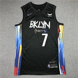 Camiseta Kevin Durant #7 Brooklyn Nets 2021 City Edition Icon Nuevo Anuncio Negro