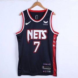 Camiseta Kevin Durant #7 Brooklyn Nets 2022 Edición 75 Aniversario City Edition Azul Oscuro