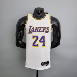 Camiseta Kobe Bryant #24 Los Angeles Lakers Edición 75 Aniversario Blanco