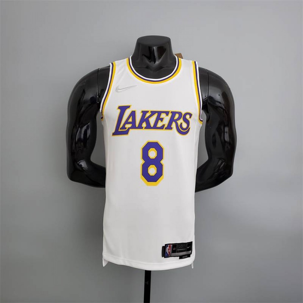 Camiseta Kobe Bryant #8 Los Angeles Lakers Edición 75 Aniversario Blanco Camiseta Kobe Bryant #8 Los Angeles Lakers Edición 75 Aniversario Blanco
