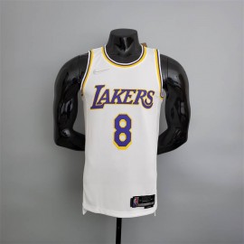 Camiseta Kobe Bryant #8 Los Angeles Lakers Edición 75 Aniversario Blanco