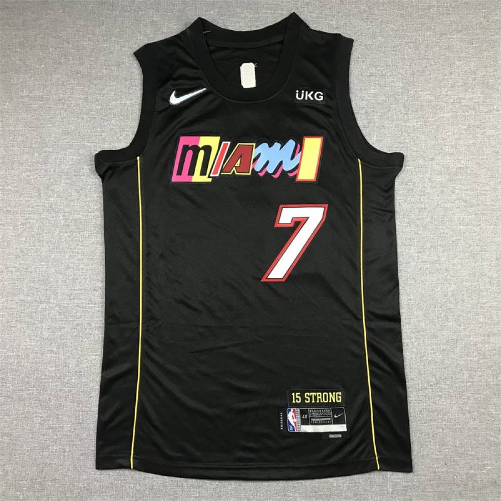 Camiseta Kyle Lowry #7 Miami Heat 2022 City Edition Negro Camiseta Kyle Lowry #7 Miami Heat 2022 City Edition Negro