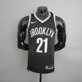 Camiseta LaMarcus Aldridge #21 Brooklyn Nets Edición 75 Aniversario Icon Nuevo Negro