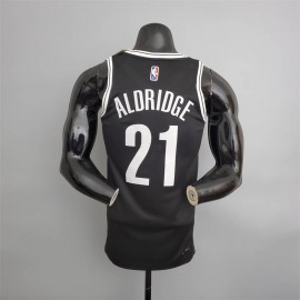 Camiseta LaMarcus Aldridge #21 Brooklyn Nets Edición 75 Aniversario Icon Nuevo Negro Camiseta LaMarcus Aldridge #21 Brooklyn Nets Edición 75 Aniversario Icon Nuevo Negro