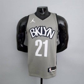 Camiseta LaMarcus Aldridge #21 Brooklyn Nets Flyers Gris