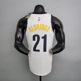 Camiseta LaMarcus Aldridge #21 Brooklyn Nets Grafiti Blanco Camiseta LaMarcus Aldridge #21 Brooklyn Nets Grafiti Blanco
