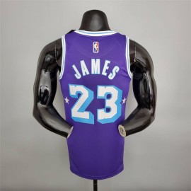 Camiseta LeBron James #23 Los Angeles Lakers 2022 City Edition Púrpura Camiseta LeBron James #23 Los Angeles Lakers 2022 City Edition Púrpura