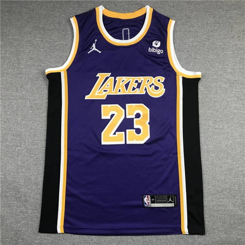 Camiseta LeBron James #23 Los Angeles Lakers Icon Nuevo Anuncio Cuello Redondo Púrpura Camiseta LeBron James #23 Los Angeles Lakers Icon Nuevo Anuncio Cuello Redondo Púrpura