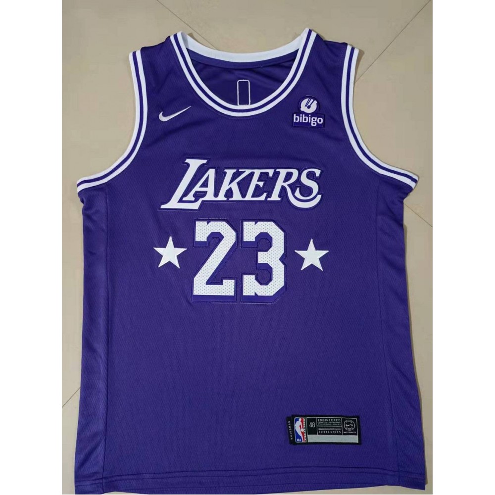 Camiseta LeBron James #23 Los Angeles Lakers Púrpura Camiseta LeBron James #23 Los Angeles Lakers Púrpura
