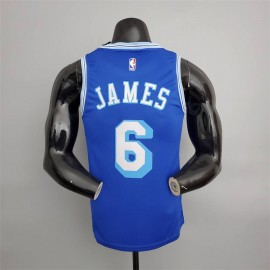 Camiseta LeBron James #6 Los Angeles Lakers 2021 Clásico Edition Azul Camiseta LeBron James #6 Los Angeles Lakers 2021 Clásico Edition Azul