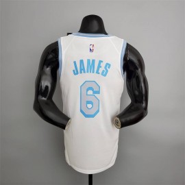 Camiseta LeBron James #6 Los Angeles Lakers 2021 Clásico Edition Blanco Camiseta LeBron James #6 Los Angeles Lakers 2021 Clásico Edition Blanco
