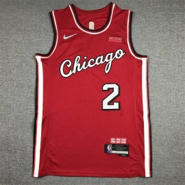 Camiseta Lonzo Ball #2 Chicago Bulls 2022 City Edition Rojo
