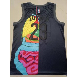 Camiseta Michael Jordan #23 Chicago Bulls Estampado Edition Negro Camiseta Michael Jordan #23 Chicago Bulls Estampado Edition Negro
