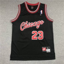 Camiseta Michael Jordan #23 Chicago Bulls Negro Niño