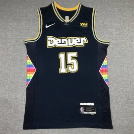 Camiseta Nikola Jokić #15 Denver Nuggets 2022 City Edition Azul Oscuro