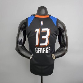 Camiseta Paul George #13 Oklahoma City Thunder City Edition Negro Camiseta Paul George #13 Oklahoma City Thunder City Edition Negro
