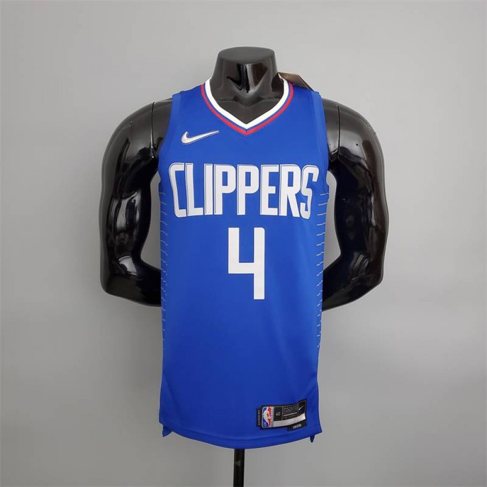 Camiseta Rajon Rondo #4 Los Angeles Clippers Edición 75 Aniversario Azul Camiseta Rajon Rondo #4 Los Angeles Clippers Edición 75 Aniversario Azul