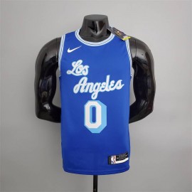 Camiseta Russell Westbrook #0 Los Angeles Lakers 2021 Clásico Edition Azul