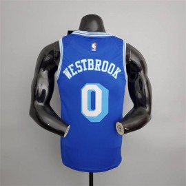 Camiseta Russell Westbrook #0 Los Angeles Lakers 2021 Clásico Edition Azul Camiseta Russell Westbrook #0 Los Angeles Lakers 2021 Clásico Edition Azul