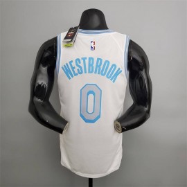 Camiseta Russell Westbrook #0 Los Angeles Lakers 2021 Clásico Edition Blanco Camiseta Russell Westbrook #0 Los Angeles Lakers 2021 Clásico Edition Blanco