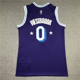 Camiseta Russell Westbrook #0 Los Angeles Lakers 2022 City Edition Púrpura Camiseta Russell Westbrook #0 Los Angeles Lakers 2022 City Edition Púrpura
