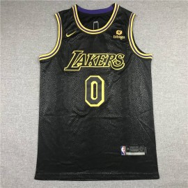 Camiseta Russell Westbrook #0 Los Angeles Lakers City Edition Icon Nuevo Anuncio Negro