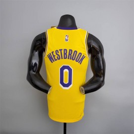 Camiseta Russell Westbrook #0 Los Angeles Lakers Edición 75 Aniversario Amarillo Camiseta Russell Westbrook #0 Los Angeles Lakers Edición 75 Aniversario Amarillo