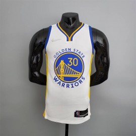 Camiseta Stephen Curry #30 Golden State Warriors Edición 75 Aniversario Blanco