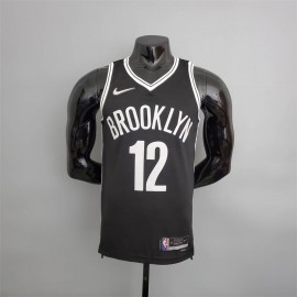 Camiseta Tobias Harris #12 Brooklyn Nets Edición 75 Aniversario Icon Nuevo Negro