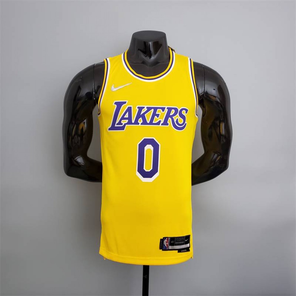 Camiseta Trae Young #0 Los Angeles Lakers Edición 75 Aniversario Amarillo Camiseta Trae Young #0 Los Angeles Lakers Edición 75 Aniversario Amarillo