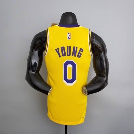 Camiseta Trae Young #0 Los Angeles Lakers Edición 75 Aniversario Amarillo Camiseta Trae Young #0 Los Angeles Lakers Edición 75 Aniversario Amarillo