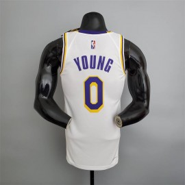 Camiseta Trae Young #0 Los Angeles Lakers Edición 75 Aniversario Blanco Camiseta Trae Young #0 Los Angeles Lakers Edición 75 Aniversario Blanco