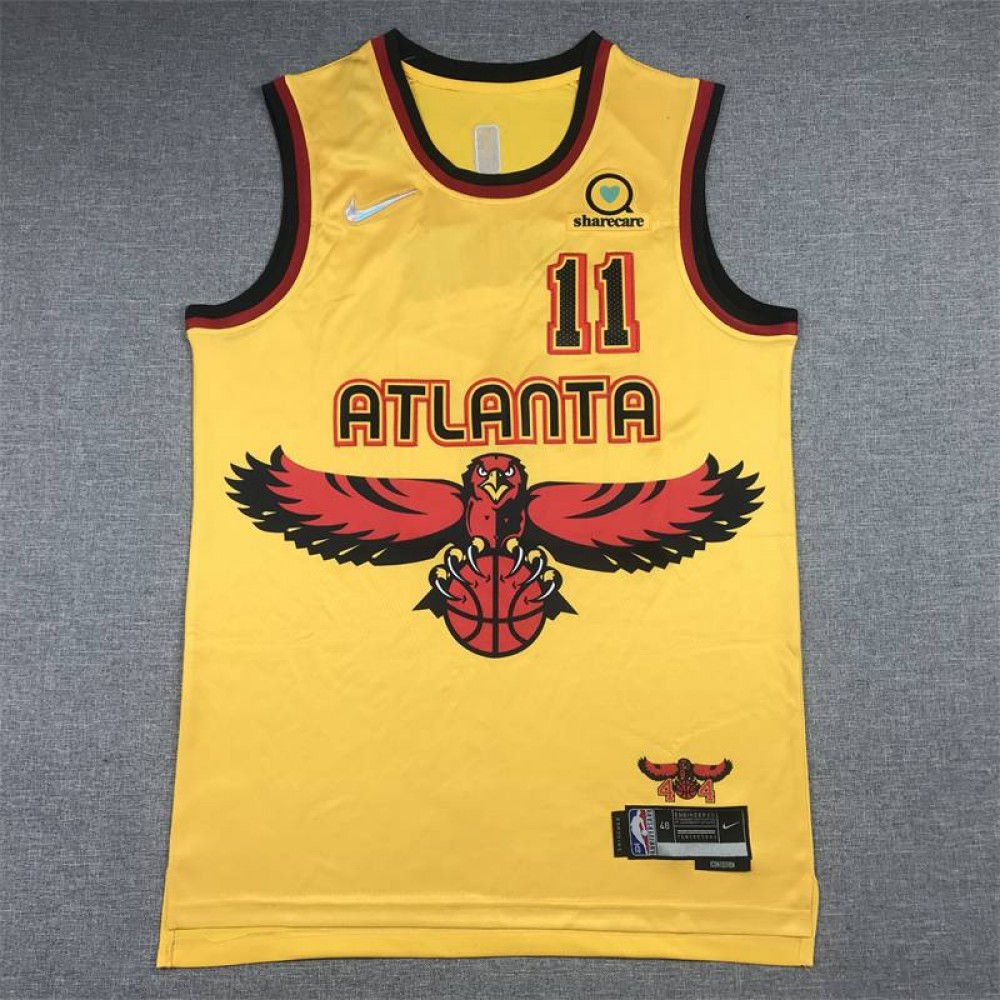 Camiseta Trae Young #11 Atlanta Hawks 2022 City Edition Amarillo Camiseta Trae Young #11 Atlanta Hawks 2022 City Edition Amarillo