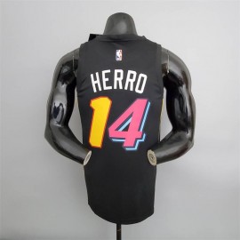 Camiseta Tyler Herro #14 Miami Heat City Edition Negro Camiseta Tyler Herro #14 Miami Heat City Edition Negro