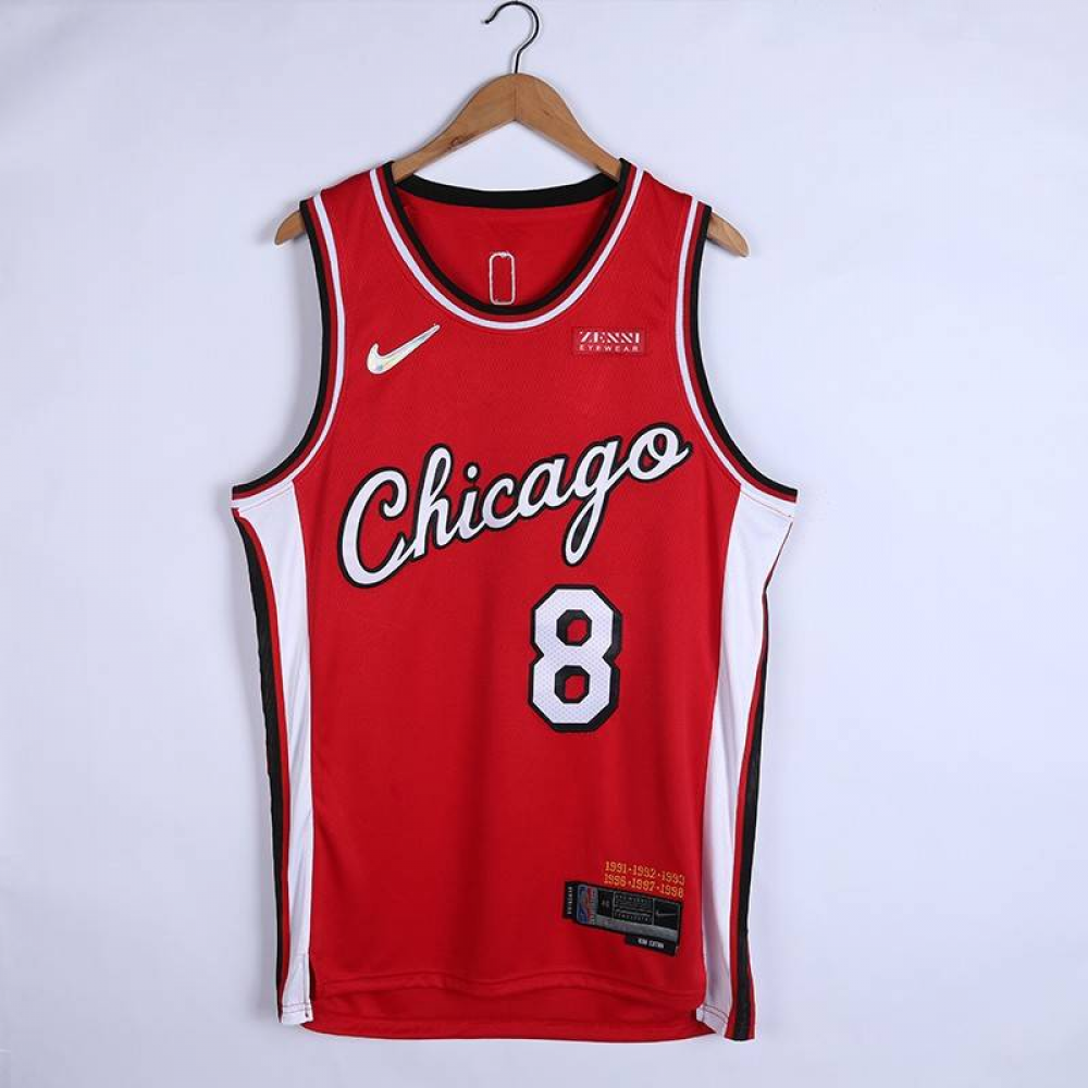 Camiseta Zach LaVine #8 Chicago Bulls 2022 City Edition Rojo Camiseta Zach LaVine #8 Chicago Bulls 2022 City Edition Rojo
