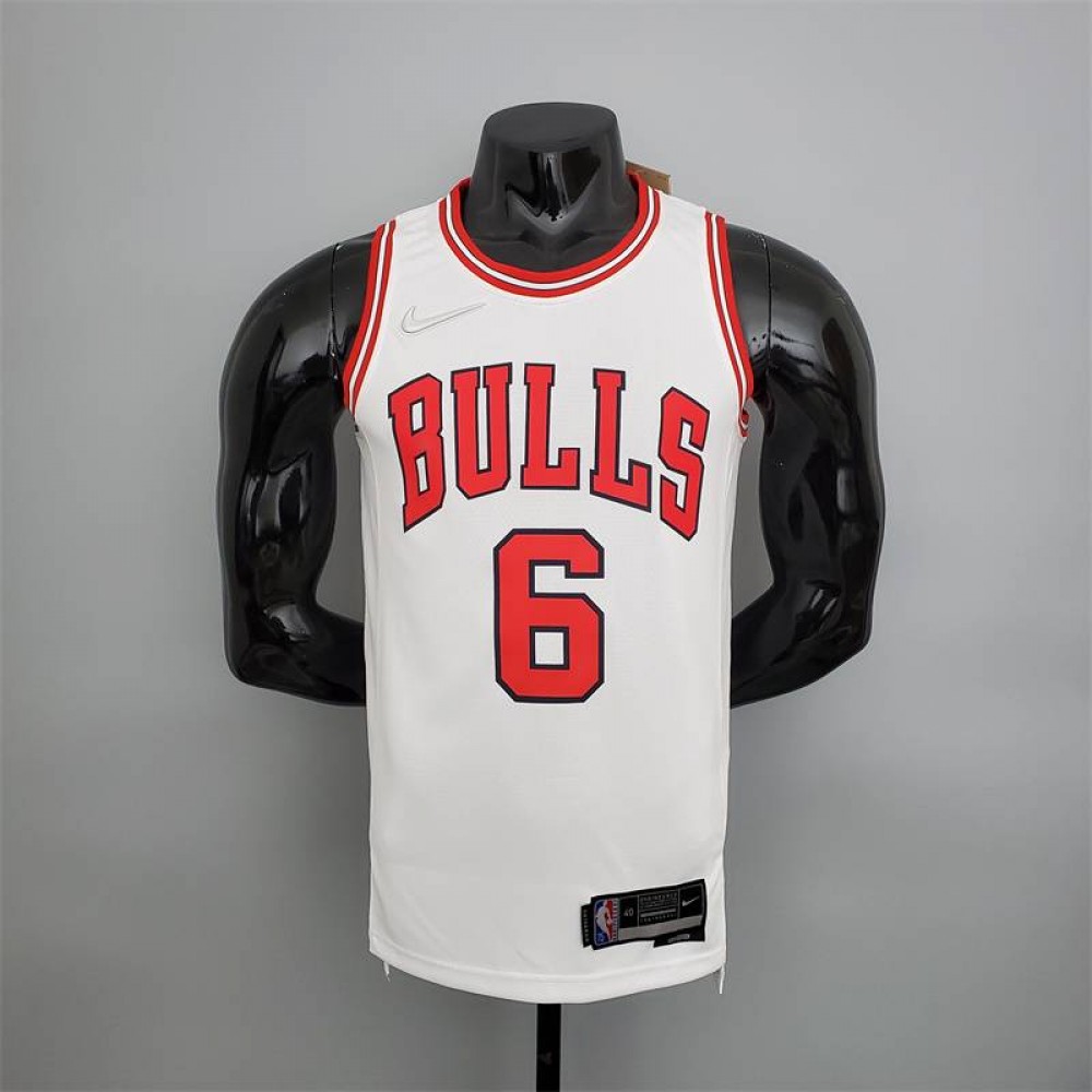 Camiseta Alex Caruso #6 Chicago Bulls Edición 75 Aniversario Blanco Camiseta Alex Caruso #6 Chicago Bulls Edición 75 Aniversario Blanco
