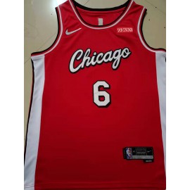 Camiseta Alex Caruso #6 Chicago Bulls Edición 75 Aniversario Icon Nuevo Rojo