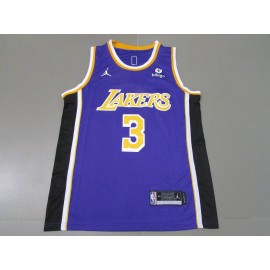 Camiseta Anthony Davis #3 Los Angeles Lakers Edición 75 Aniversario Púrpura