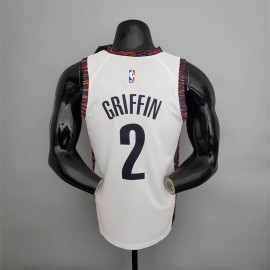 Camiseta Blake Griffin #2 Brooklyn Nets City Edition Blanco Camiseta Blake Griffin #2 Brooklyn Nets City Edition Blanco