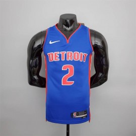 Camiseta Cade Cunningham #2 Detroit Pistons Edición 75 Aniversario Azul