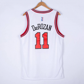 Camiseta DeMar DeRozan #11 Chicago Bulls Edición 75 Aniversario Blanco Camiseta DeMar DeRozan #11 Chicago Bulls Edición 75 Aniversario Blanco